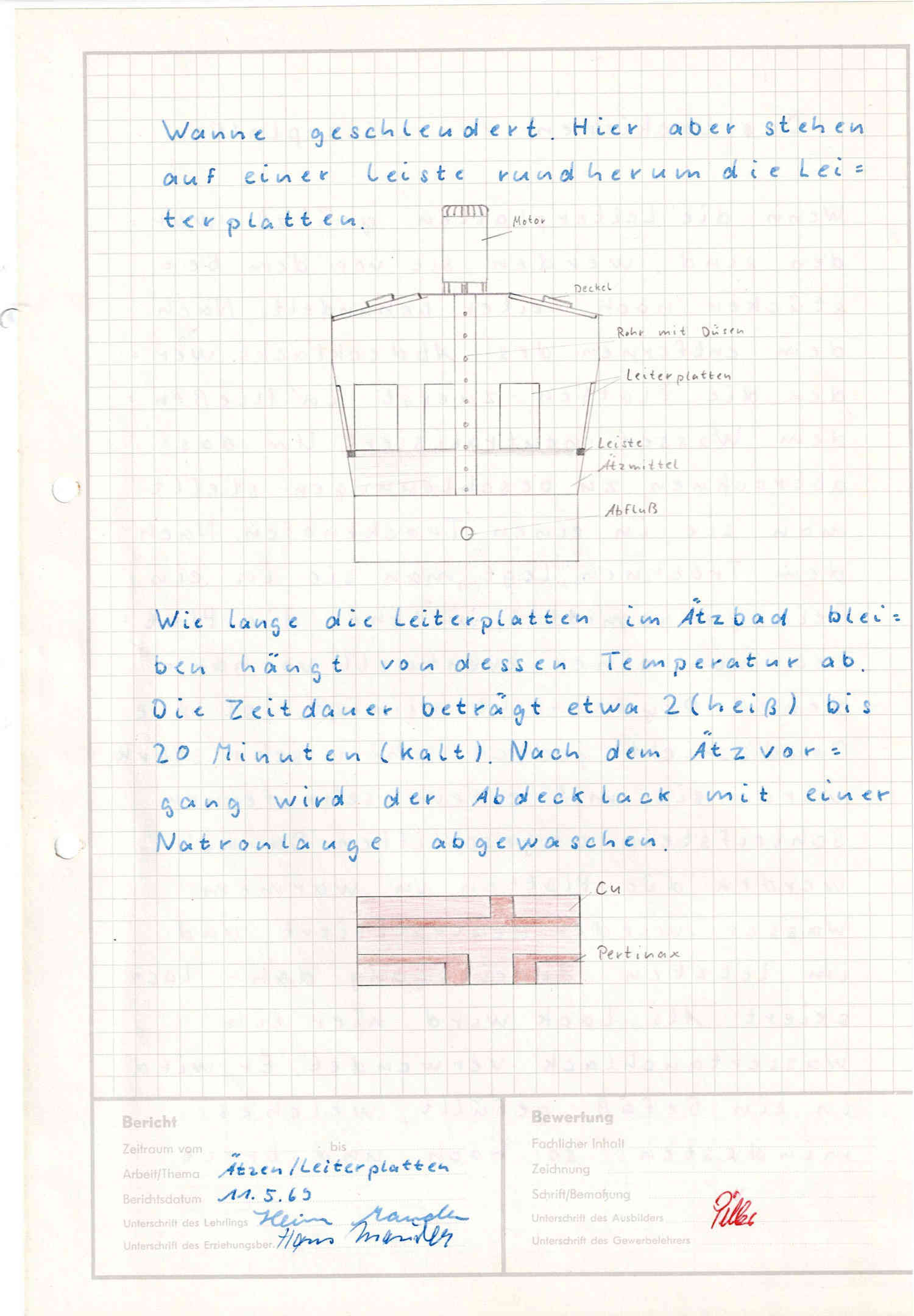 Berichtsheft Heinz Mauder