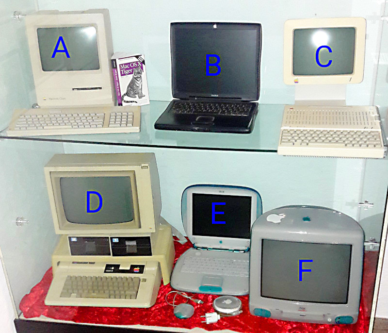 Bild mit 6 Apple-Computern Bild mit 6 Apple-Computern